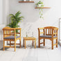 Garden Rose Lounge Set 3 pcs Solid Acacia Wood