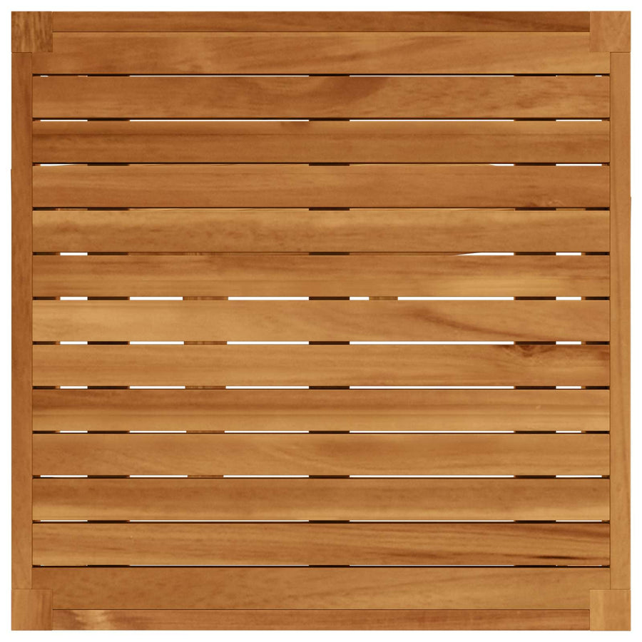 4 pcs Solid Acacia Wood & Rope Natural