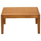 Table Solid Acacia Wood Natural 60 x 60 x 30 cm - Side View