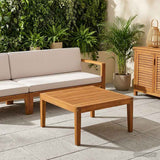 Table Solid Acacia Wood Natural 60 x 60 x 30 cm