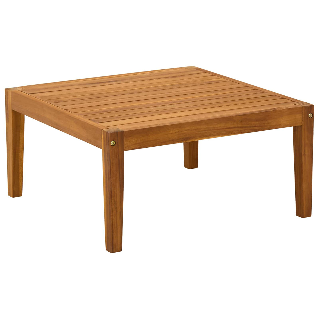 Table Solid Acacia Wood Natural 60 x 60 x 30 cm