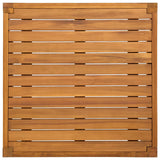 Table Solid Acacia Wood Natural 60 x 60 x 30 cm - Top-Down View