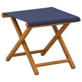 Deck Chair 4 pcs 3 Position Solid Eucalyptus Wood Blue - Top-Down View
