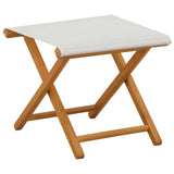 Deck Chair 4 pcs 3 Position Solid Eucalyptus Wood Cream - Top-Down View