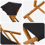 Deck Chair 4 pcs 3 Position Solid Eucalyptus Wood Black