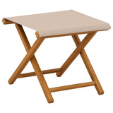 Deck Chair 4 pcs 3 Position Solid Eucalyptus Wood Beige