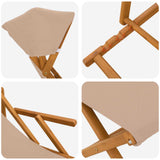 Deck Chair 4 pcs 3 Position Solid Eucalyptus Wood Taupe - 45-Degree Angle