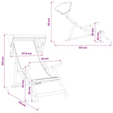 Deck Chair 2 pcs 3 Position Solid Eucalyptus Wood Blue