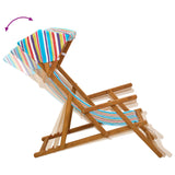 Deck Chair 2 pcs 3 Position Solid Eucalyptus Wood Multicolour - Close-Up Angle