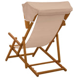 Deck Chair 2 pcs 3 Position Solid Eucalyptus Wood Taupe - 45-Degree Angle