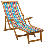 Folding Sun Lounger 2 pcs 3 Position Solid Eucalyptus Wood - Side View