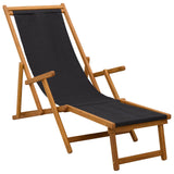 Folding Sun Lounger 2 pcs 3 Position Solid Eucalyptus Wood