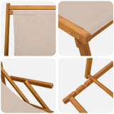 Folding Sun Lounger 2 pcs 3 Position Solid Eucalyptus Wood