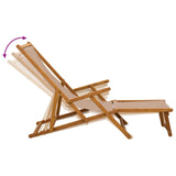 Folding Sun Lounger 2 pcs 3 Position Solid Eucalyptus Wood - Close-Up Angle