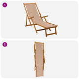 Folding Sun Lounger 2 pcs 3 Position Solid Eucalyptus Wood - Low Angle