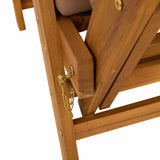 3-in-1 garden bench with cushions Solid Acacia Wood Natural - Extra Image