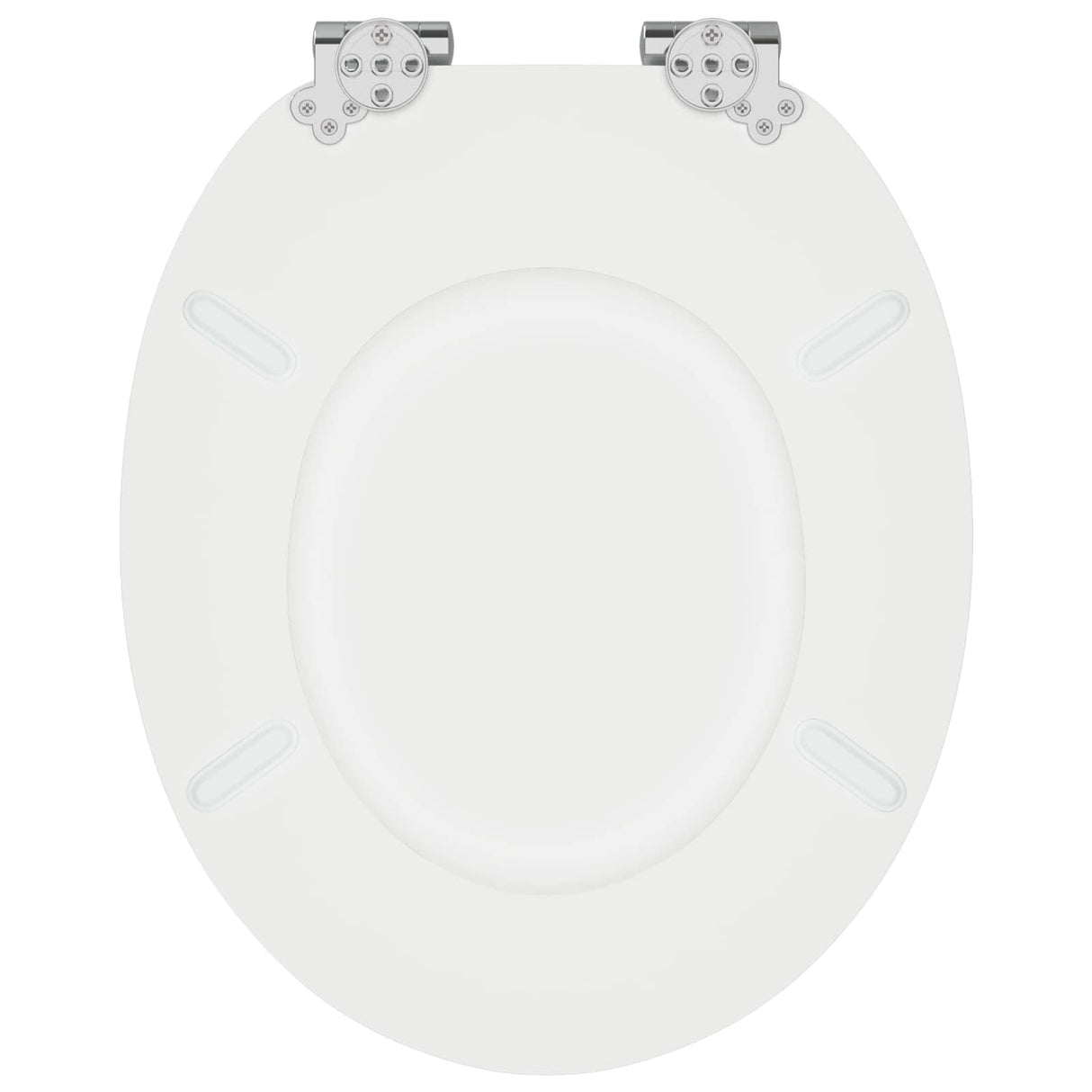 Soft-Close Toilet Seat White 44 x 38 cm MDF board