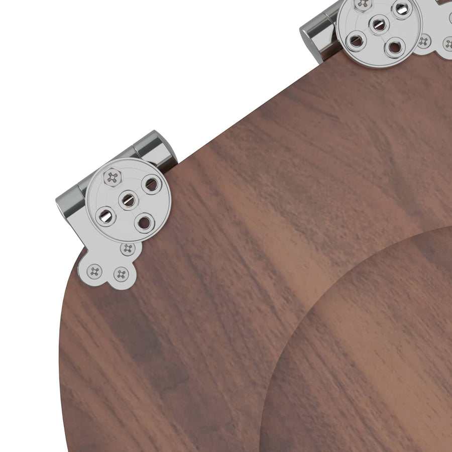 Toilet Seat Brown 44 x 38 cm Engineered Wood