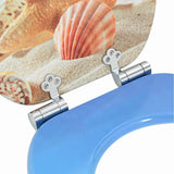 Soft-Close Toilet Seat Sea Muschel 44 x 38 cm MDF board - 45-Degree Angle