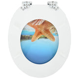 Soft-Close Toilet Seat Sea Muschel 44 x 38 cm MDF board - Low Angle
