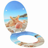 Soft-Close Toilet Seat Sea Muschel 44 x 38 cm MDF board