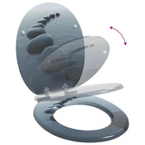 Soft-Close Toilet Seat Grey 44 x 38 cm MDF board - Extra Image