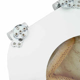 Soft-Close Toilet Seat Yellow and White 44 x 38 cm MDF board - Rear View