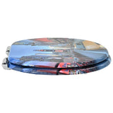 Soft-Close Toilet Seat Multicolour 44 x 38 cm MDF board - Side View