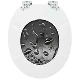 Soft-Close Toilet Seat Grey 44 x 38 cm MDF board