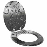 Soft-Close Toilet Seat Grey 44 x 38 cm MDF board