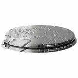 Soft-Close Toilet Seat Grey 44 x 38 cm MDF board - Side View