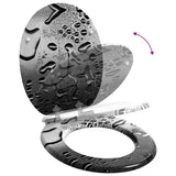 Soft-Close Toilet Seat Grey 44 x 38 cm MDF board