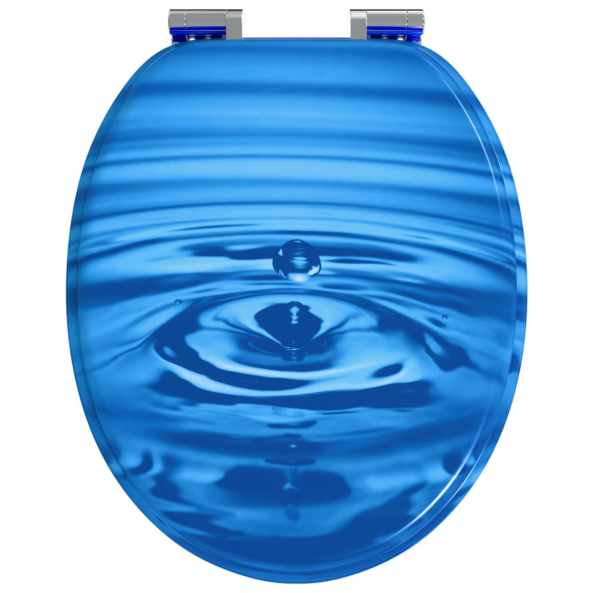 Soft-Close Toilet Seat Blue Drop 44 x 38 cm MDF board