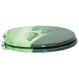 Soft-Close Toilet Seat Green Drop 44 x 38 cm MDF board - Side View