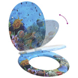 Soft-Close Toilet Seat Deep Sea Blue 44 x 38 cm MDF board - Extra Image
