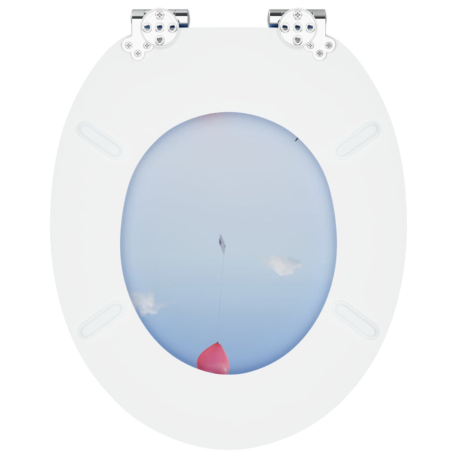 Toilet Seat Blue 44 x 38 cm Engineered Wood