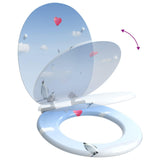 Soft-Close Toilet Seat Blue 44 x 38 cm MDF board - Extra Image