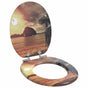 Toilet Seat Orange 44 x 38 cm Engineered Wood