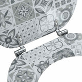 Soft-Close Toilet Seat Grey 44 x 38 cm MDF board - 45-Degree Angle
