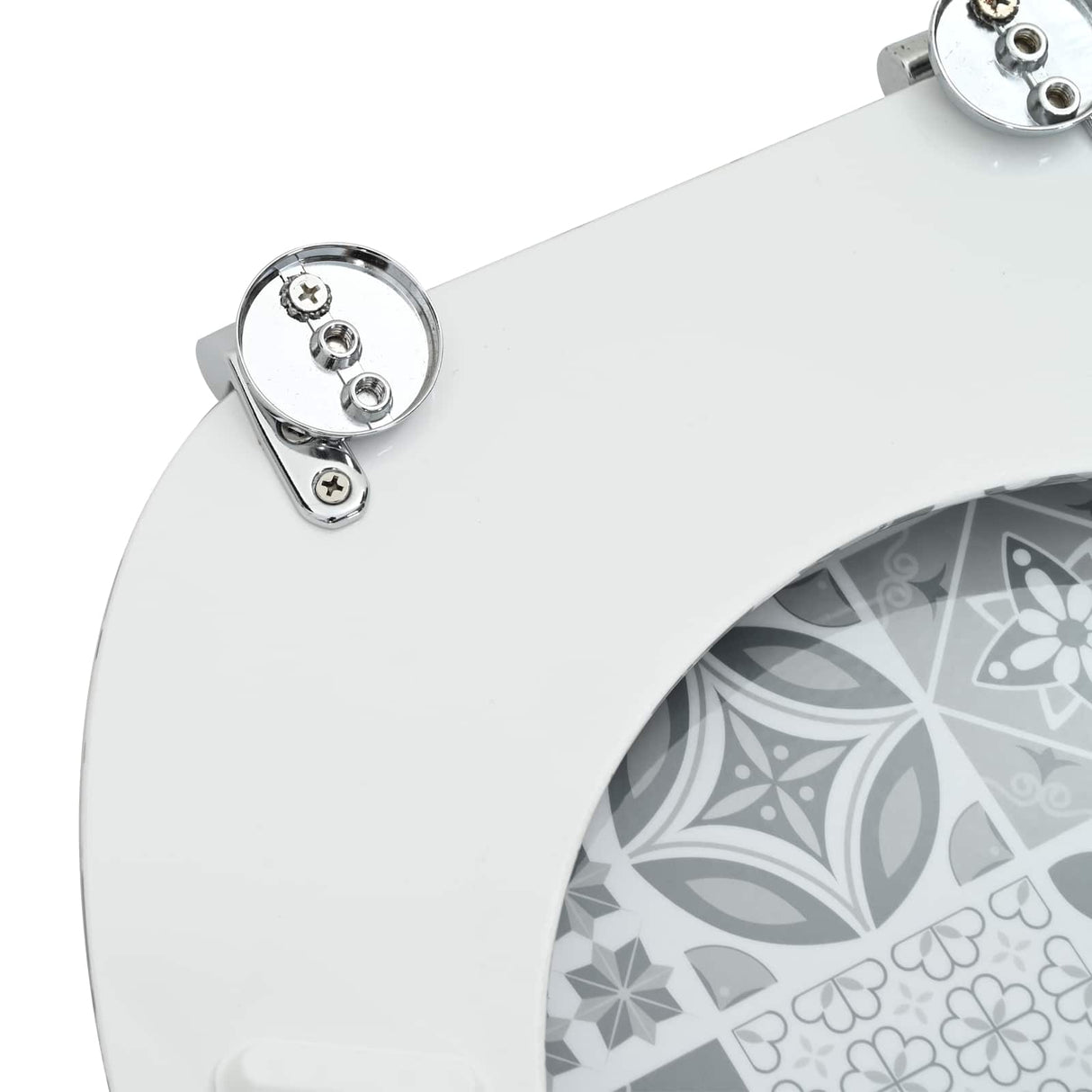 Soft-Close Toilet Seat Grey 44 x 38 cm MDF board