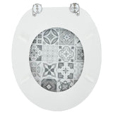 Soft-Close Toilet Seat Grey 44 x 38 cm MDF board - Low Angle