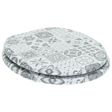 Soft-Close Toilet Seat Grey 44 x 38 cm MDF board - Front View