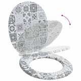 Soft-Close Toilet Seat Grey 44 x 38 cm MDF board
