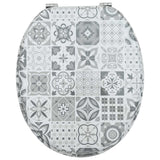 Soft-Close Toilet Seat Grey 44 x 38 cm MDF board - Top-Down View