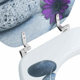 Soft-Close Toilet Seat Grey 44 x 38 cm MDF board - 45-Degree Angle