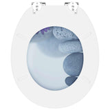 Soft-Close Toilet Seat Grey 44 x 38 cm MDF board - Low Angle