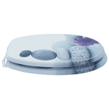 Soft-Close Toilet Seat Grey 44 x 38 cm MDF board - Side View