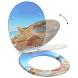 Soft-Close Toilet Seat Light Blue 44 x 38 cm MDF board - Extra Image