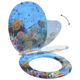 Soft-Close Toilet Seat Deep Sea Blue 44 x 38 cm MDF board - Extra Image