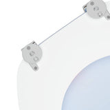 Soft-Close Toilet Seat Blue 44 x 38 cm MDF board - Rear View